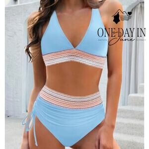 Blooming Jelly High Waist Bikini Swimsuit Size XL